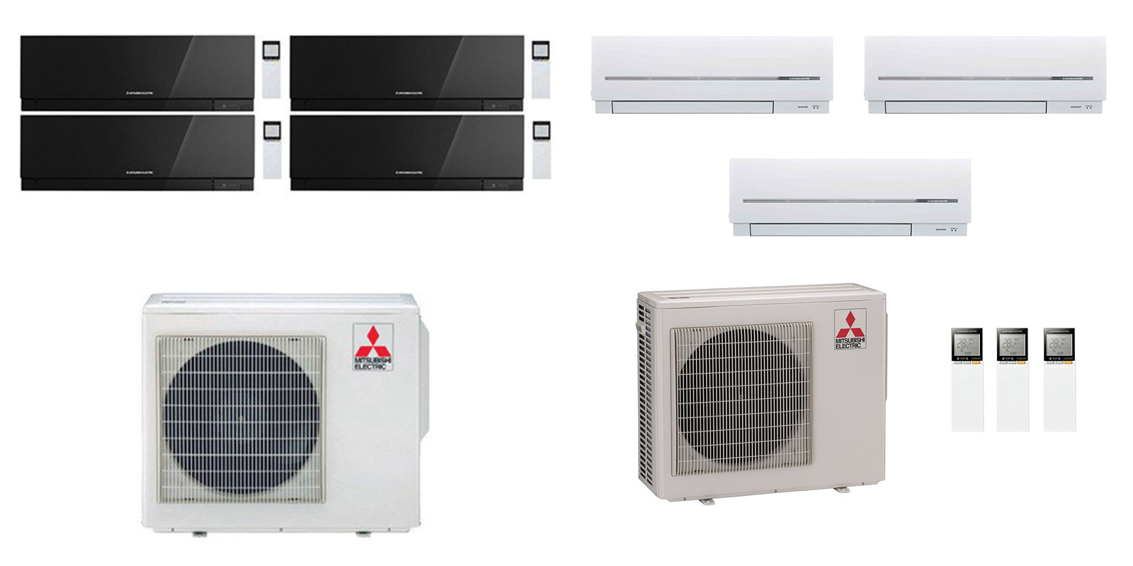 Mitsubishi Electric Air Conditioning MXZ-5D102VA 4 x 2.2 kW + 1 x 7.1 kw Multi Wall Air Conditioning A 240V~50Hz